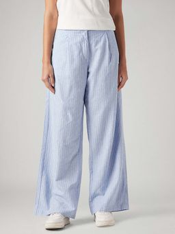 Levi's - Women's Light-Blue Straight Fit Mid Rise Trouser