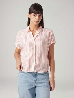 Levi's - Women's Striped Regular Fit Linen Shirt