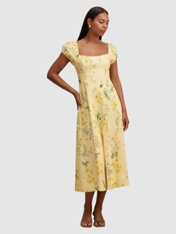 Forever New - Sadie Cap Sleeve Linen Midi Dress