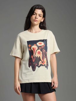 Flying Machine - Oversized Graphic Printed T-Shirt