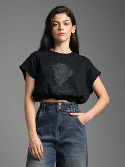 Flying Machine - Oversized Graphic Printed T-Shirt