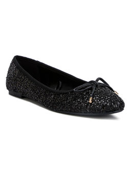 London Rag - Black Sequin Embellished Ballet Ballerinas