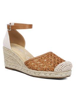 London Rag - Tan Pin Buckle Espradille Wedges