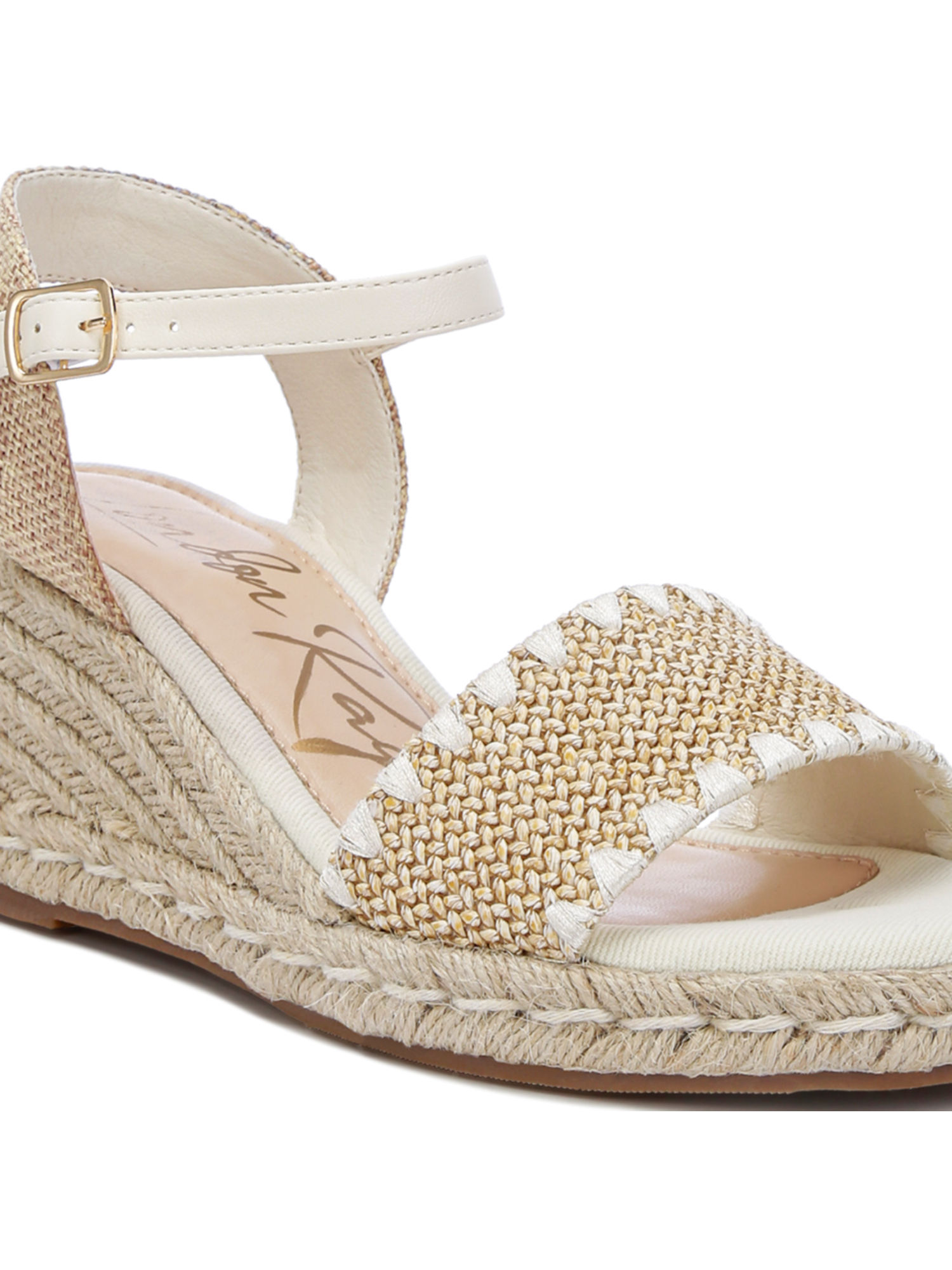 Buy London Rag Beige Raffia Espadrille Wedges (EURO 36) Online