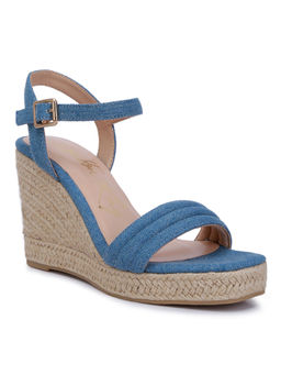 London Rag - Blue Women Espadrille High Wedges