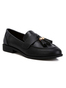 London Rag - Black Tassels Detail Loafers