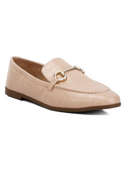 London Rag - Brown Horsebit Embellished Loafers