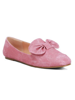 London Rag - Pink Bow Embellished Loafers