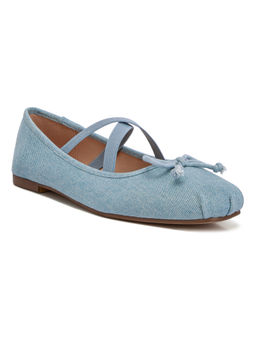 London Rag - Blue Criss Cross Strap Ballet Ballerinas