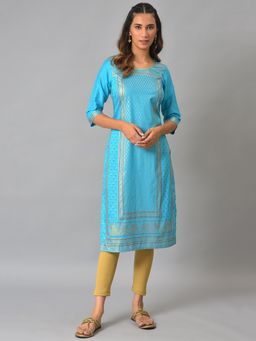 Aurelia - Blue Sequined Kurta