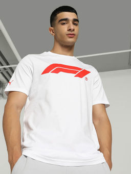 Puma - F1 Essentials Logo Mens White T-Shirt