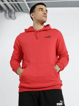Puma - Essentials Small Logo TR Mens Red Hoodies