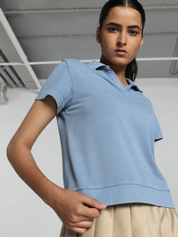 Puma - Classics Graphic Women's Blue Polo T-Shirt