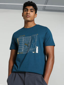 Puma - xONE8 Printed Mens Blue T-Shirt