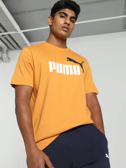 Puma - Essentials 2 Col Logo Mens Yellow T-Shirt