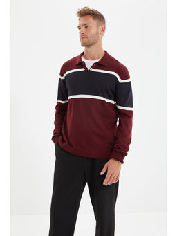 Trendyol - Man Maroon Sweater