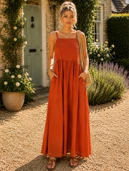 HOUSE OF JAMOTI - Orange Sienna Sunset Dress