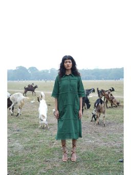 The House of Hemp - Green Emerald Poise Dress
