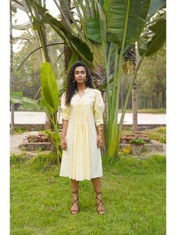 The House of Hemp - Smocking Dress Series - Lemon Yellow
