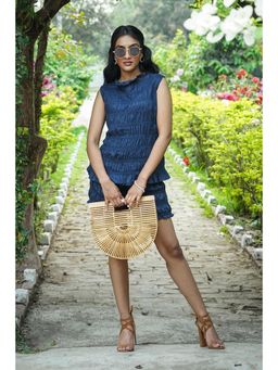 The House of Hemp - Smocked Co-Ord Set Series - Navy Blue