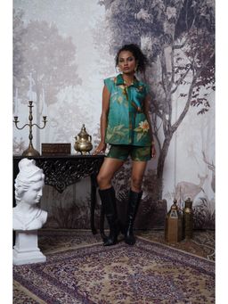 The House of Hemp - Green Emerald Monkey Hemp Printed Co-Ord Set