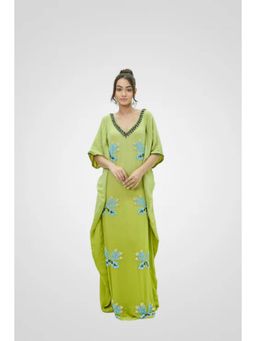 NAVA AURA - Green Lush Meadow Kaftan Dress
