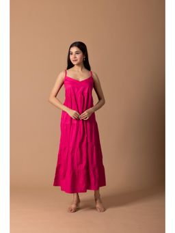 LABEL MAE - Pink Tiered Maxi Dress