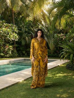 Sil-Sila - Mustard Summer State Kaftan Set