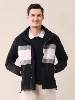 U.S. POLO ASSN. - Colourblocked Regular Fit Jacket-Black