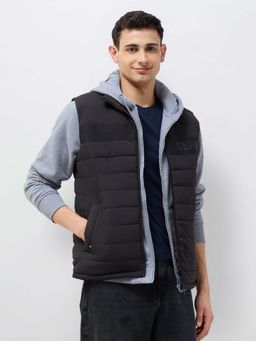 U.S. POLO ASSN. - Solid Regular Fit Reversible Jacket-Black