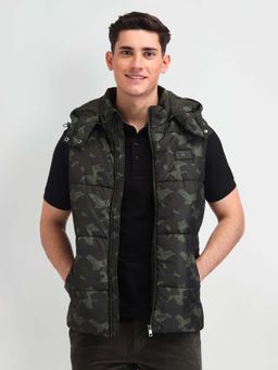 U.S. Polo Assn. Denim Co. - Camouflage Print Regular Fit Jacket-Green