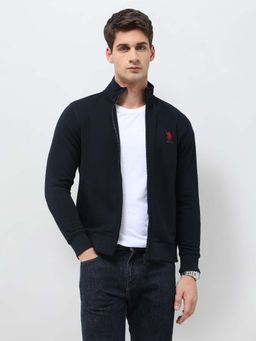U.S. POLO ASSN. - Solid Navy Blue Men's Bomber Jacket