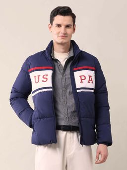 U.S. POLO ASSN. - Colourblocked Puffer Jacket Navy Blue