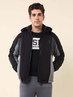 U.S. POLO ASSN. - High Neck Regular Fit Jacket-Black
