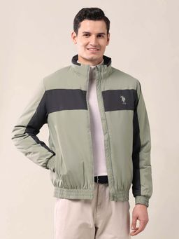 U.S. POLO ASSN. - Colourblocked Regular Fit Jacket Green