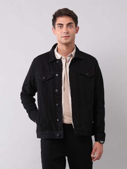 U.S. Polo Assn. Denim Co. - Solid Regular Fit Denim Jacket-Black