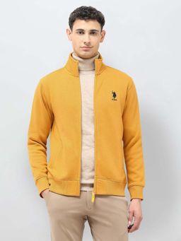 U.S. POLO ASSN. - Solid Mustard Men's Bomber Jacket