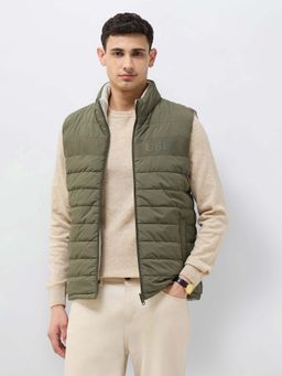 U.S. POLO ASSN. - Solid Regular Fit Reversible Jacket-Olive