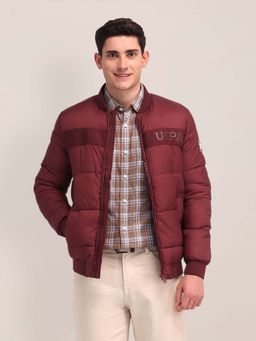 U.S. POLO ASSN. - Regular Fit Solid Padded Jacket Maroon
