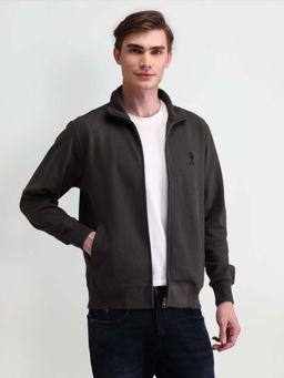U.S. Polo Assn. Denim Co. - Solid Dark Grey Men's Bomber Jacket
