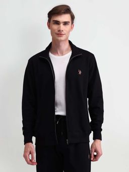 U.S. Polo Assn. Denim Co. - Solid Black Men's Bomber Jacket