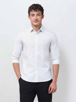 U.S. POLO ASSN. - Men's Vertical Striped Shirt Grey