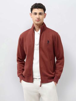 U.S. POLO ASSN. - Solid Rust Men's Bomber Jacket