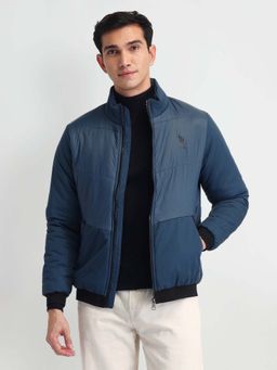 U.S. Polo Assn. Denim Co. - Regular Fit Solid Padded Jacket-Navy Blue
