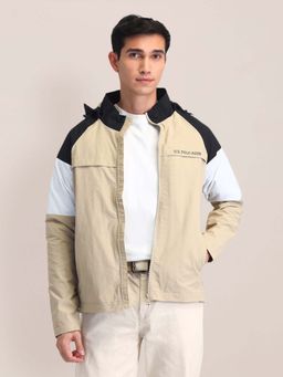 U.S. POLO ASSN. - Regular Fit Solid Padded Jacket-Beige