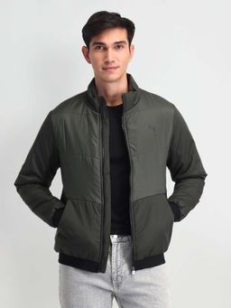 U.S. Polo Assn. Denim Co. - Regular Fit Solid Padded Jacket-Olive