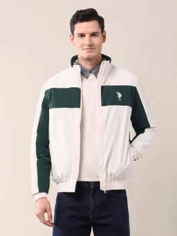 U.S. POLO ASSN. - Colourblocked Regular Fit Jacket-White
