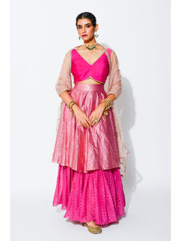 RISHI & VIBHUTI - Annah Blouse with Skirt & Dupatta (Set of 3)