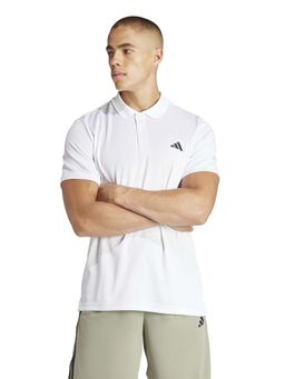 adidas - White Solid Regular Fit Polo T-Shirt