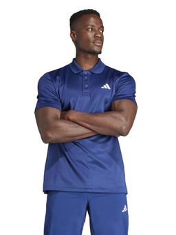 adidas - Blue Solid Regular Fit Polo T-Shirt